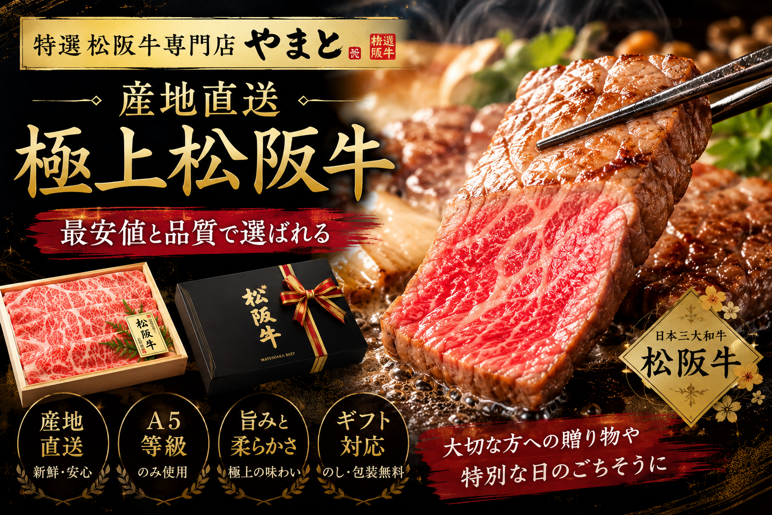 松阪牛通販なら『特選松阪牛専門店やまと』！最安値と品質で選ばれる理由 広告あり