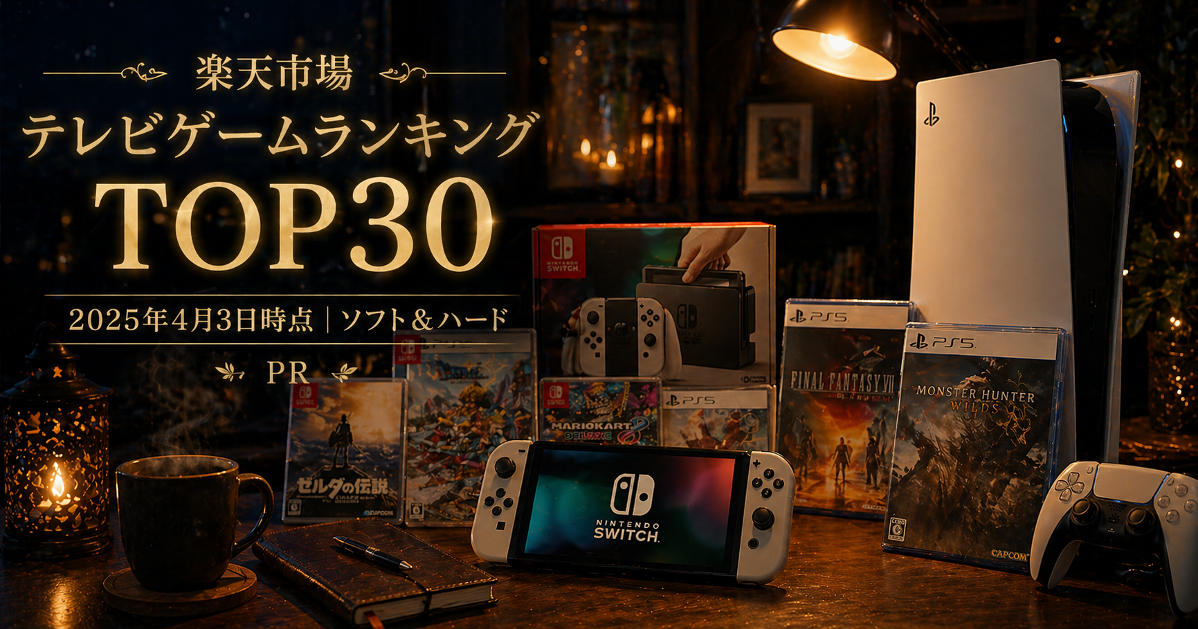 PR🎮 2025/04/03楽天市場 テレビゲームソフト　ハード ランキング TOP30