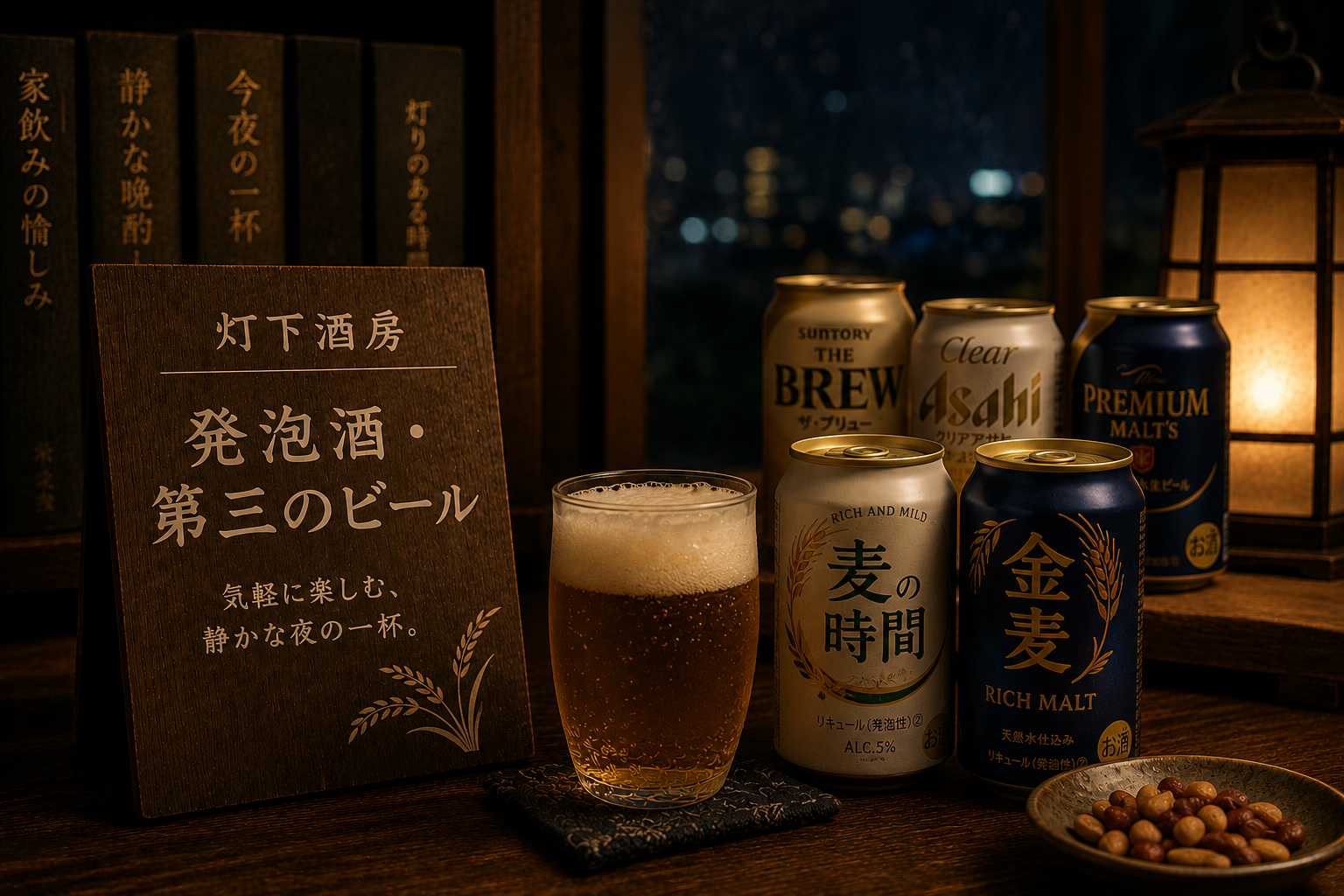 発泡酒・第三のビール｜静かな夜の家飲み時間｜灯下酒房