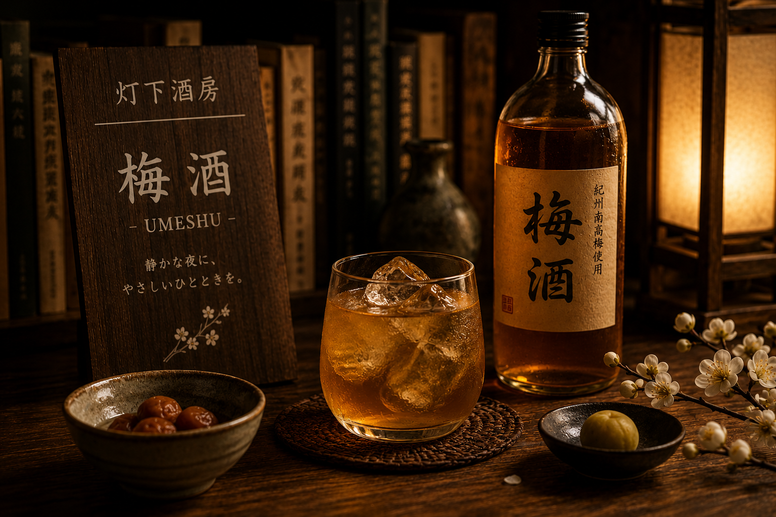 梅酒｜静かな夜の家飲み時間｜灯下酒房